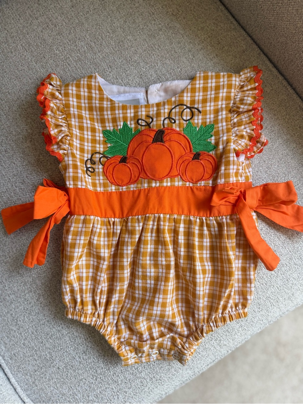 Lil Cactus Gingham Pumpkin Bubble